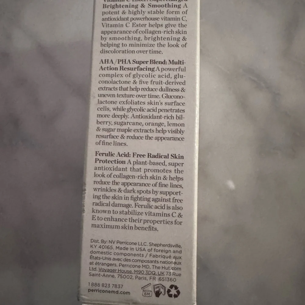 Perricone MD Vitamin C Ester Brightening & Exfoliating Peel New in Box $75 - Picture 4 of 5